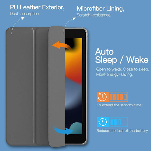 TiMOVO for iPad 10.2 Case iPad 9th Generation 2021/ iPad 8th Generation 2020/ iPad 7th Generation 2019 Case,Slim Translucent Hard PC Protective Sm...