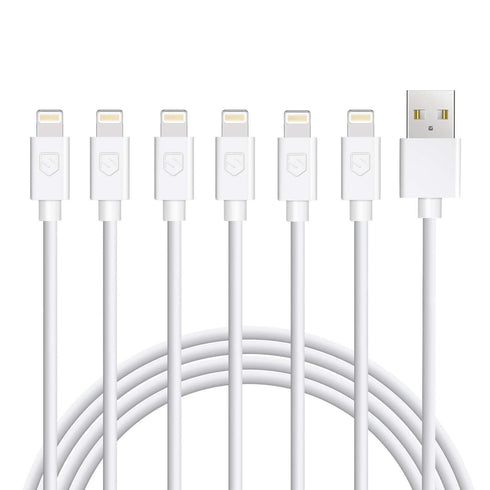 iPhone Charger 6Pack 3FT USB Lightning Cable Charging Cord Compatible with iPhone XR XS XSMax X 8 8 Plus 7 7 Plus 6 6s Plus SE 5 5s 5c (White)...