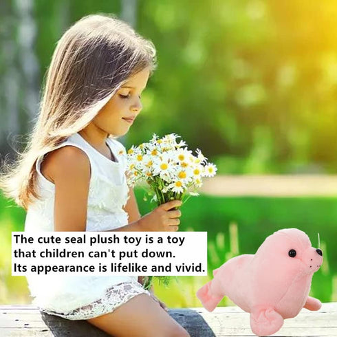 Seal Stuffed Animal Pillows Plush Toys Hug Sleep Cute for Kids Gifts 13.7"(Pink)...