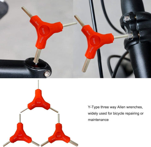 3-Way Bike Hex Wrench Set, Y Allen Wrench All-In-One Multifunctional Biking Maintenance Tool Cycling Torque Spanner Internal Hex Key Repair Tool f...