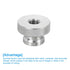 uxcell Knurled Thumb Nuts, 3Pcs M10 x D30mm x H20mm Stainless Steel Round Knobs Fasteners Through Hole Hand Screw Nut Silver for 3D Printer Parts,...