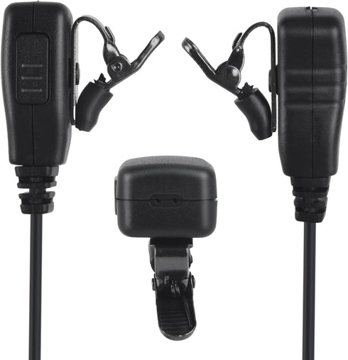 2 Pin Ear Bud in Ear Earbud Ptt Mic Earpiece Coil Ear Piece Two Way Radio Headset for Motorola Walkie Talkie CLS 1410 dlr1060(Black,Wired)...