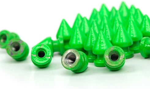 RUBYCA 12MM 50 Sets Metal Tree Spikes and Studs Metallic Screw-Back for DIY Punk Leather-Craft Green...