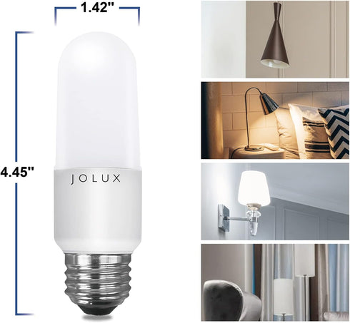 LED Stick Light Bulbs, Enclosed Fixture Rated,60W Equivalent, 5000K Daylight, 800 Lumen,Medium Screw Base E26 led Bulbs,Non-Dimmable,6 Count (Pack...
