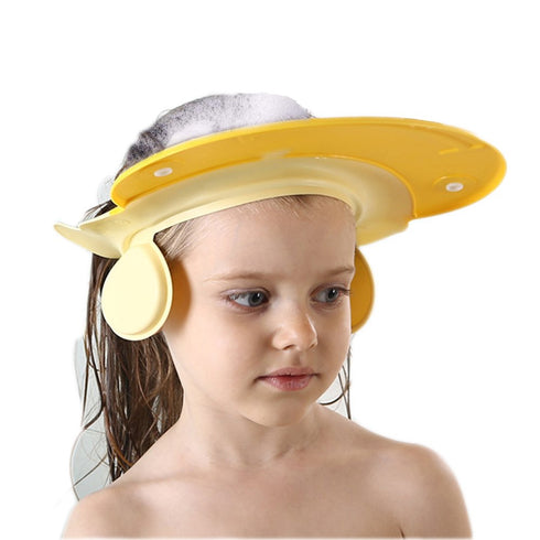Shower Cap for Kids, Baby Shower Cap bath wash Shampoo rinser shield Hat Adjustable head hair Visor Protection Toddler and Children,Prevent water ...