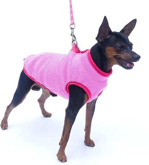 Jecikelon Fleece Dog Jacket Warm Pet Winter Coat Puppy Clothes Vest Soft Doggie Clothing for Small Dogs (Pink1, X-Small)...