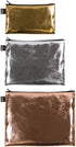 LOQI Metallic Zip Pockets, Gold, Silver, Rose Gold...