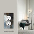 Grey Black Abstract Decorative Duplex Outlet Covers Wall Plate for Electrical Receptacle Kitchen Bedroom Bathroom Home Decor 2.76" X 4.5"...