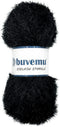 Eyelash Sparkle Fun Fur Yarn with Eye-catching Glitter 100 Gram (3.53 Ounces) 208 Yards (190 Meters) (Black)......