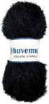 Eyelash Sparkle Fun Fur Yarn with Eye-catching Glitter 100 Gram (3.53 Ounces) 208 Yards (190 Meters) (Black)......