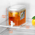 Cold Kettle with Faucet in Refrigerator, Drink Dispenser for Fridge, Plastic Water Jugs Fruit Teapot Lemonade Bucket Drink Container for Fridge, a...