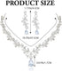 Rhinestone Jewelry Set Silver Sparkly Crystal Prom Necklace Jewelry for Women...