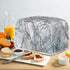 Golden Grey Marble Slice Toaster Cover, Marbles Painting Washable Polyester Toaster Cover, Modern Arts Quilted Toaster Cover Bread Maker Cover - S...