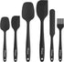 NileHome Silicone Spatula Set 6 Pieces Food Grade Kitchen Utensils with Silicone Brush Heat Resistant BPA-free Rubber Spatula for Scraping, Baking...