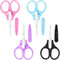 4Pcs Tiny Scissors, Stainless Steel Small Classroom Scissors With Protective Cover Crafting Scissors Suitable for Office Home and School...