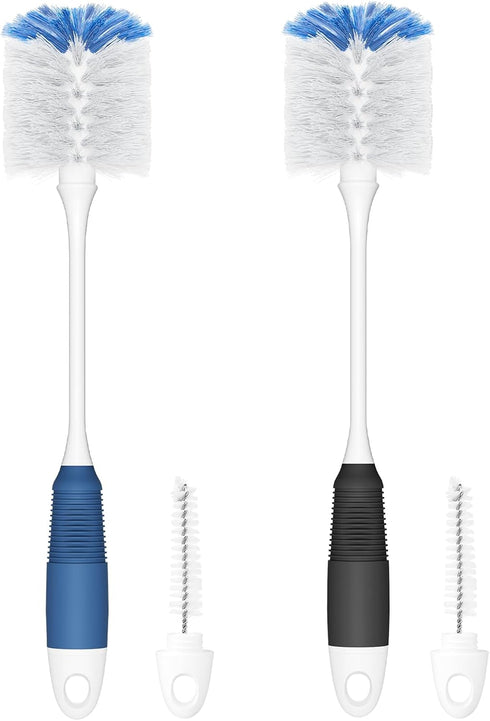 Amazer Bottle Brush Cleaner, Long Flexible Handle Bottle Brush Scrub for Water Bottles, Glasswares, Tumblers, Travel Coffee Mugs, 2 Pack...