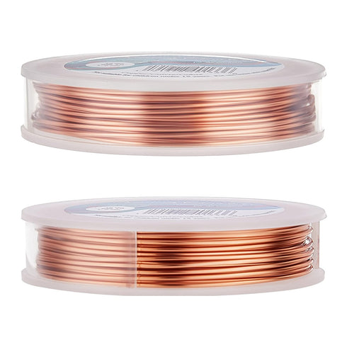 BENECREAT 18-Gauge Tarnish Resistant Copper Wire, 33-Feet/11-Yard Jewelry Beading Wire for Bracelet Necklace Jewelry Making...