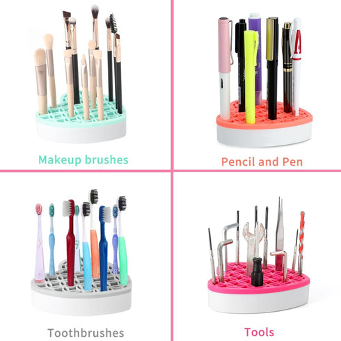 Silicone Makeup Brush Holder, Cosmetic Organizer, Pen Holder for Desk, Pencil Case, Sewing Tool, Beauty Tool, Brushes, Scissors, Toothbrush Holder...