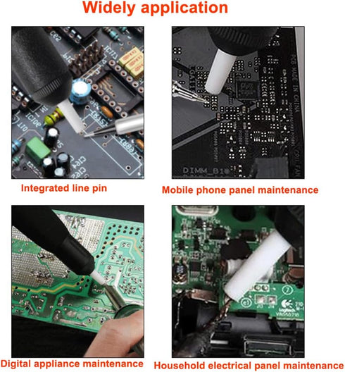 Solder Sucker Tool and 6PCS Solder Wicks?2.5mm Width,1.5m Length?3PCS Pewter Nozzle No-Clean Soldering Wick Wire Roll and Disassemble Electrical C...