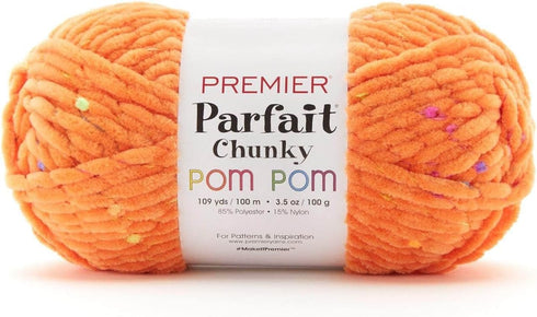 PREMIER YARNS Premier Parfait Chunky Pom Yarn, 2107-09 Citrus Burst......