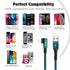 iPhone Charger, Right Angle Cable Lightning Cord 3PACK 1FT 3FT 6FT Nylon Braided USB Charging Wire High Speed Transfer Compatible with iPhone 14/1...