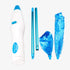 360 ° Spin Hurricane Adjustable Electric Feather Duster Vacuum Cleaner Battery Operated with Touch Button, Larpipao Blue Multifunction Electric Du...