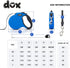DDOXX Retractable Dog Leash - Strong Reflective Nylon Strips with Break & Lock system - S (Blue)...