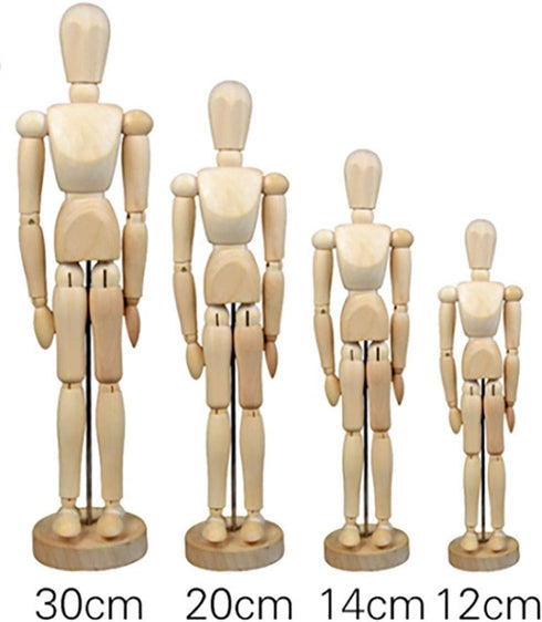 Artist Wooden Manikin Mannequin Sketching Lay Figure Drawing Model Aid Human Figure Artist Draw Painting Model Mannequin Jointed Doll for Art Draw...