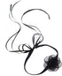 Black Choker Camellia Flower Lace-up Necklace For Women...
