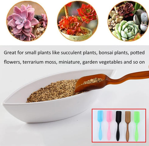 10 PCS Plastic Mini Gardening Shovel Spoons Soil Scoops, Cultivation Digging Transplanting Tools for Succulents Potted Flowers, Bath Salt Spoons/ ...