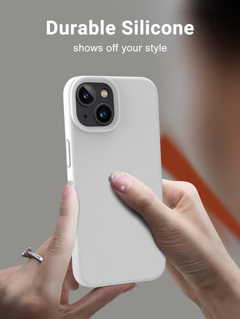 OTOFLY Designed for iPhone 13 Case, Silicone Shockproof Slim Thin Phone Case for iPhone 13 6.1 inch (White)...