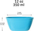Youngever 9 Pack 12 Ounce Plastic Bowls, Snack Bowls, Kids Plastic Bowls, Set of 9 (9 Rainbow Colors)...