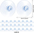 24Pcs Small Suction Cups,Glass Suction Cups 40Mm Clear PVC Rubber Window Suction Cups without Hooks,for Home Kitchen and Bathroom Windows Glass Do...