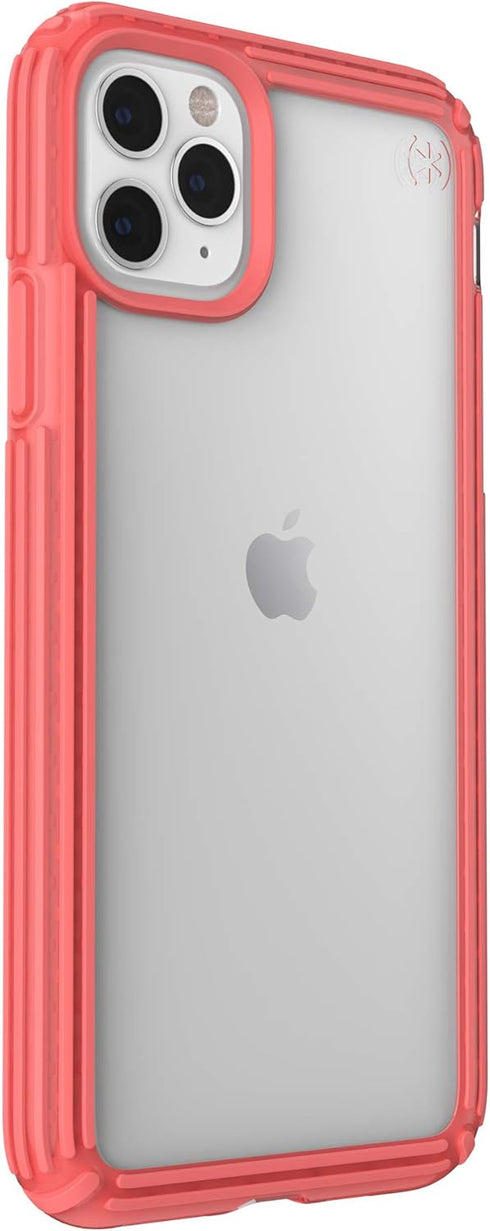 Speck Products Presidio V-Grip iPhone 11 PRO Max Case, Clear/Parrot Pink...