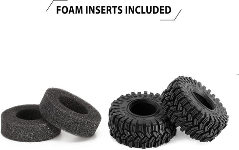 INJORA 1.0 Tires-58 * 24mm All Terrain Super King Trekker Soft Sticky Tires for TRX4M 1/18 1/24 RC Crawler SCX24 AX24,T1017...
