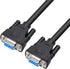 DTech DB9 RS232 Serial Cable Female to Female Null Modem Cord Full Handshaking 7 Wire Crossover for Data Communication (5 Feet, Black)...