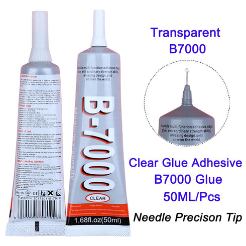 2Pcs/Bulk Clear Glue B7000 T7000 Black Glue 50ML for Cell Phones Repair Rhinestones Jewelry Glass Screen Electronic Component Clothes Fabric Texti...