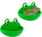 Frog Habitat with Suction Cup, 2 Pcs Cute Fish Tank Accessories Frog Dish Holder Frog Decor Frog Terrarium Decor for Tree Frog Toad Tadpole, Plast...
