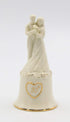 Fine Porcelain Wedding Couple 50th Anniversary Decorative Bell Figurine, 5-5/8" H...