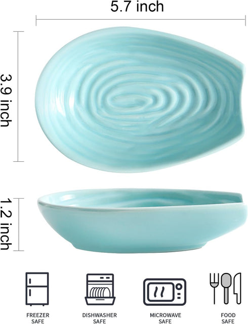 Spoon Rest for Kitchen Counter, Ceramic Cooking Spoon Holder for Stove Top, Porcelain Utensil Rest for Spatula, Ladle, Tong and Spoon, Modern Kitc...