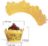 60pcs Gold Rose Lace Cupcake Wrappers Holders, Laser Cut Cupcake Liners Decorative Liners for Wedding Party Birthday Cake Decoration Supplies...