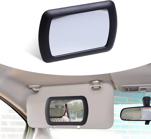 1 PC Car Sun Visor Vanity Mirror, 6.65" x 4.33" Portable Clip-on ABS Flat Glass Mirror Not Block Driving View, Practical Convenient Accessory, Com...
