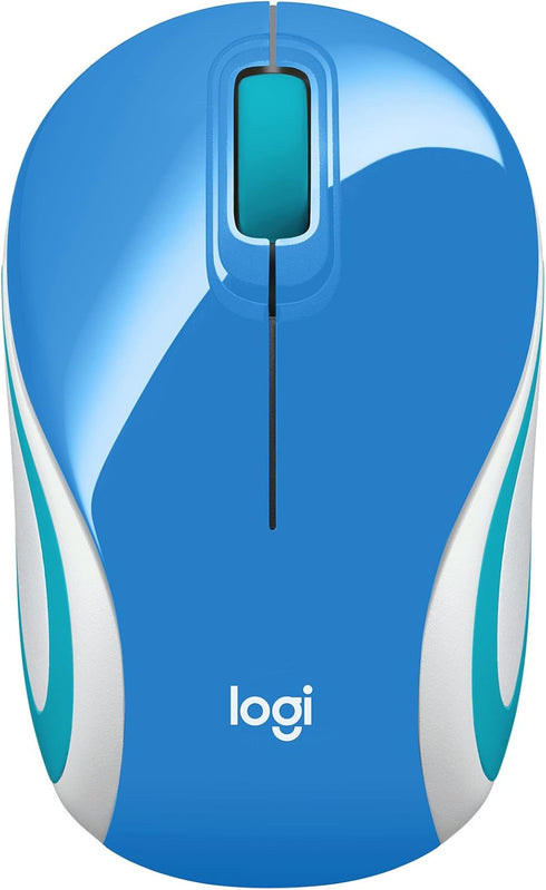 Logitech Wireless Mini Mouse M187 Ultra Portable,1000 DPI Optical Tracking, 3-Buttons, PC/Mac/Laptop - Palace Blue...