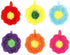 6 Pcs Flower Shaped Acrylic Dish Scrubbers, Colorful Kitchen Sponge Net Dish Cloths for Washing Dishes for Cookware, Tubs, Sinks...