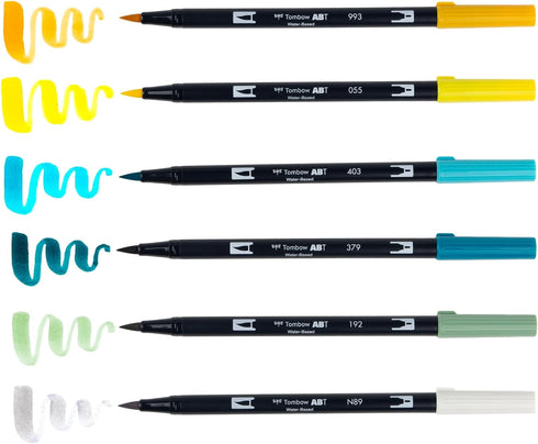 Tombow Dual Brush Pen Set, Lemon Squeezy 6...