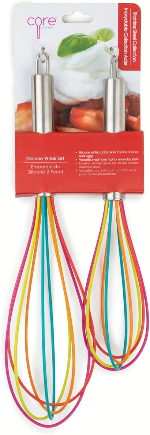 Core Kitchen 2 Piece Whisk Set - Rainbow...