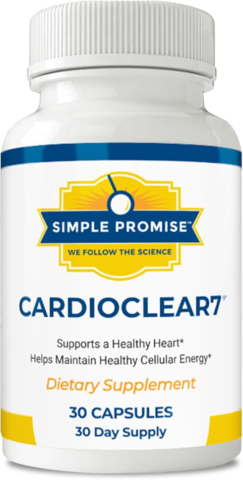 Cardio Clear 7 - Heart Health Supplements - Maintain Cellular Energy - Contains CoQ 10, 30 Day Supply...