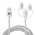 [Apple MFi Certified 3 in 1 Charging Cable, CarPlay Cable, USB A to Lightning/Type-C/Micro, Multi Charger Cable, Compatible with iPhone,iPad,Samsu...