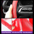 Car Steering Wheel Cover, Anti-Slip Silicone Steering Wheel Protector, Universal Car Accessories Wheel Cover for Most of Cars (Red)...