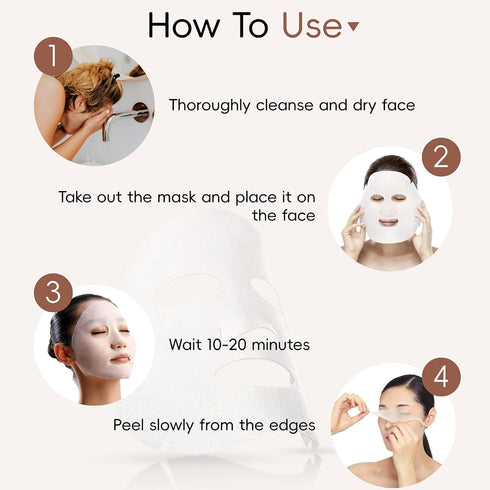Deep Collagen Anti Wrinkle Lifting Mask, Bio-Collagen Real Deep Mask, Korean Face Mask, Bio Collagen Face Mask Overnight (5pcs)...